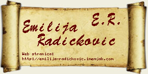 Emilija Radičković vizit kartica